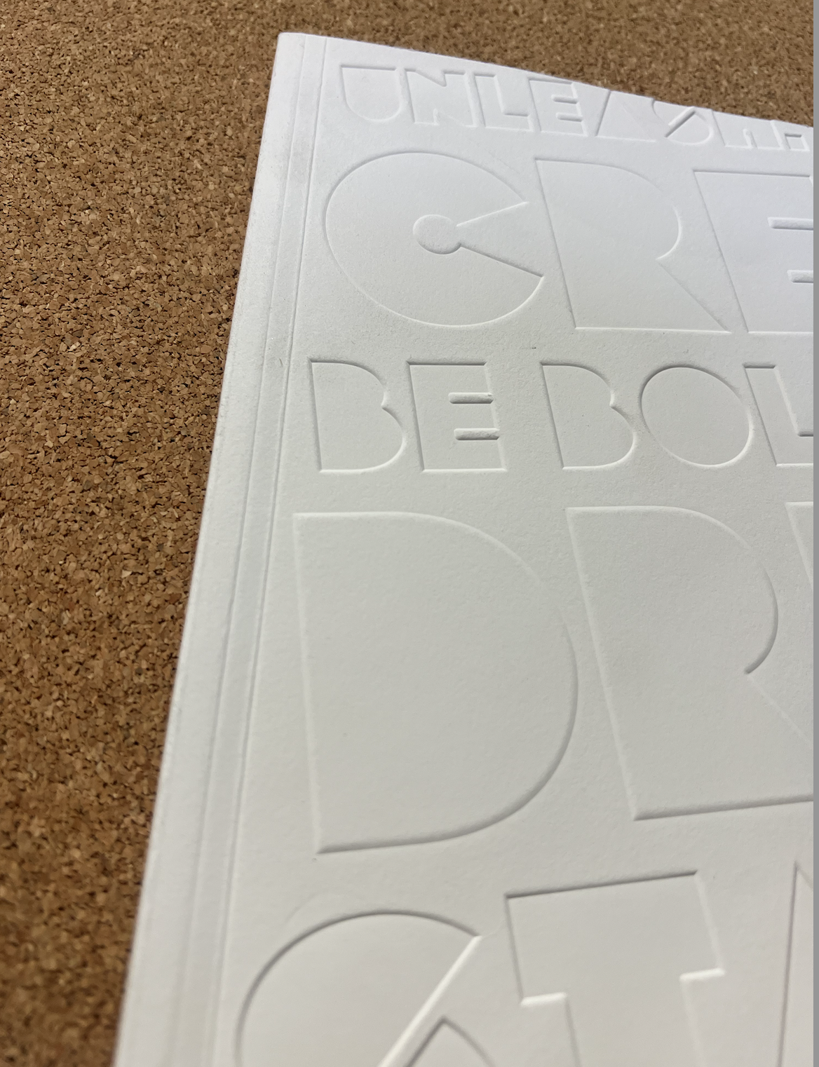 Embossed effect on custom designed book cover